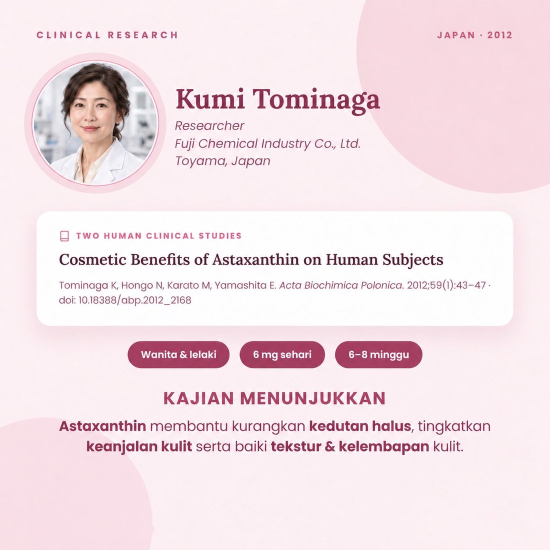 Hasil kajian penyelidikan Aurawhite Dazzle Glopeptide Collagen 2