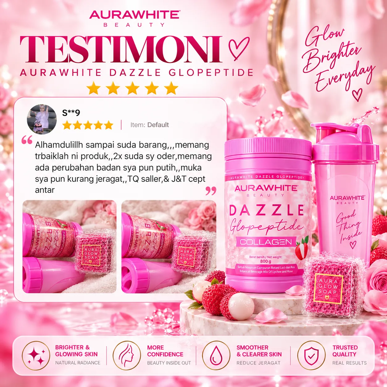 Feedback pelanggan Aurawhite Dazzle