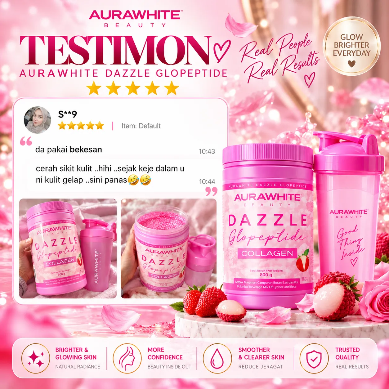 Feedback pelanggan Aurawhite Dazzle