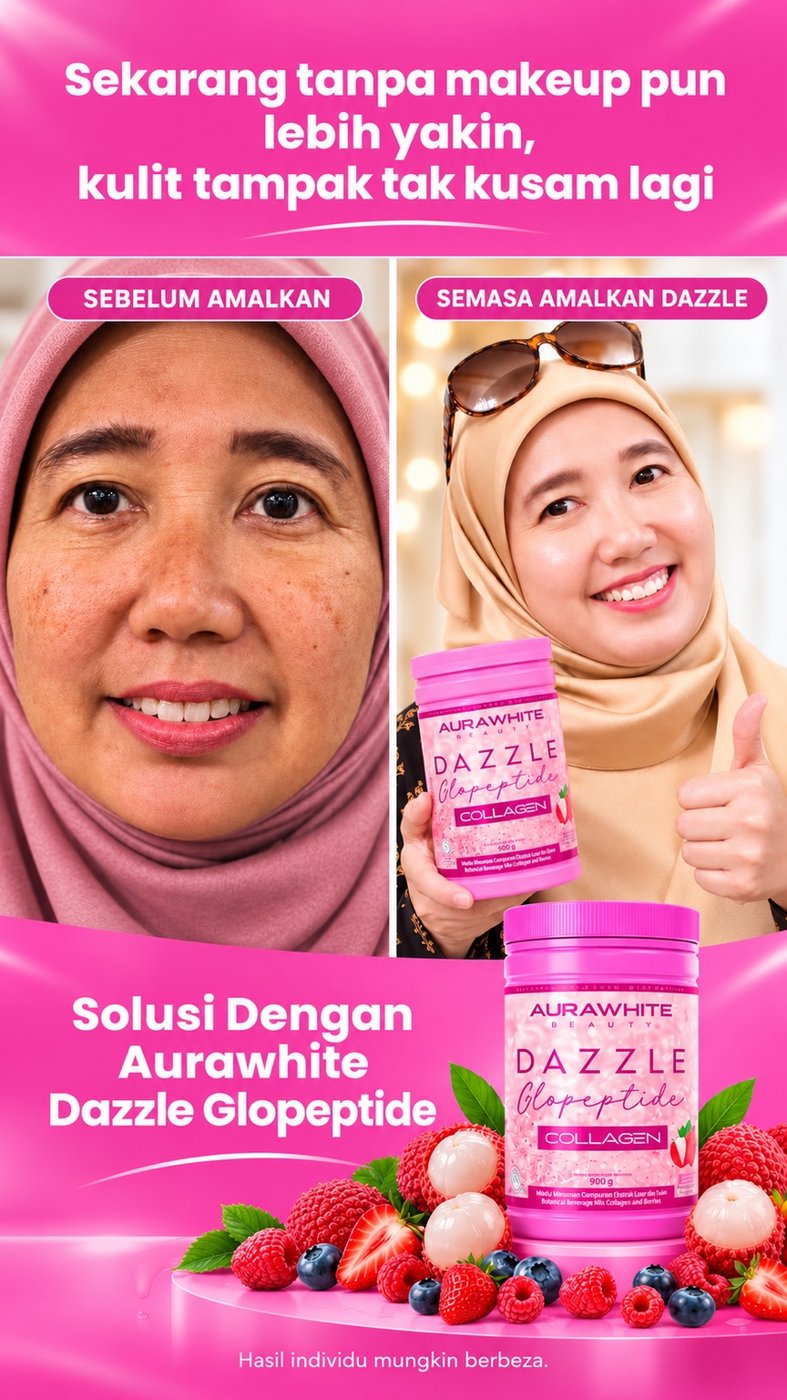 Testimoni kulit tampak lebih berseri